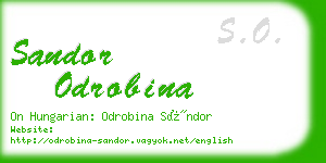 sandor odrobina business card